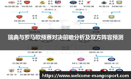 瑞典与罗马欧预赛对决前瞻分析及双方阵容预测